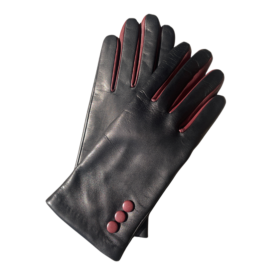 Black and Brown Leather Gloves
