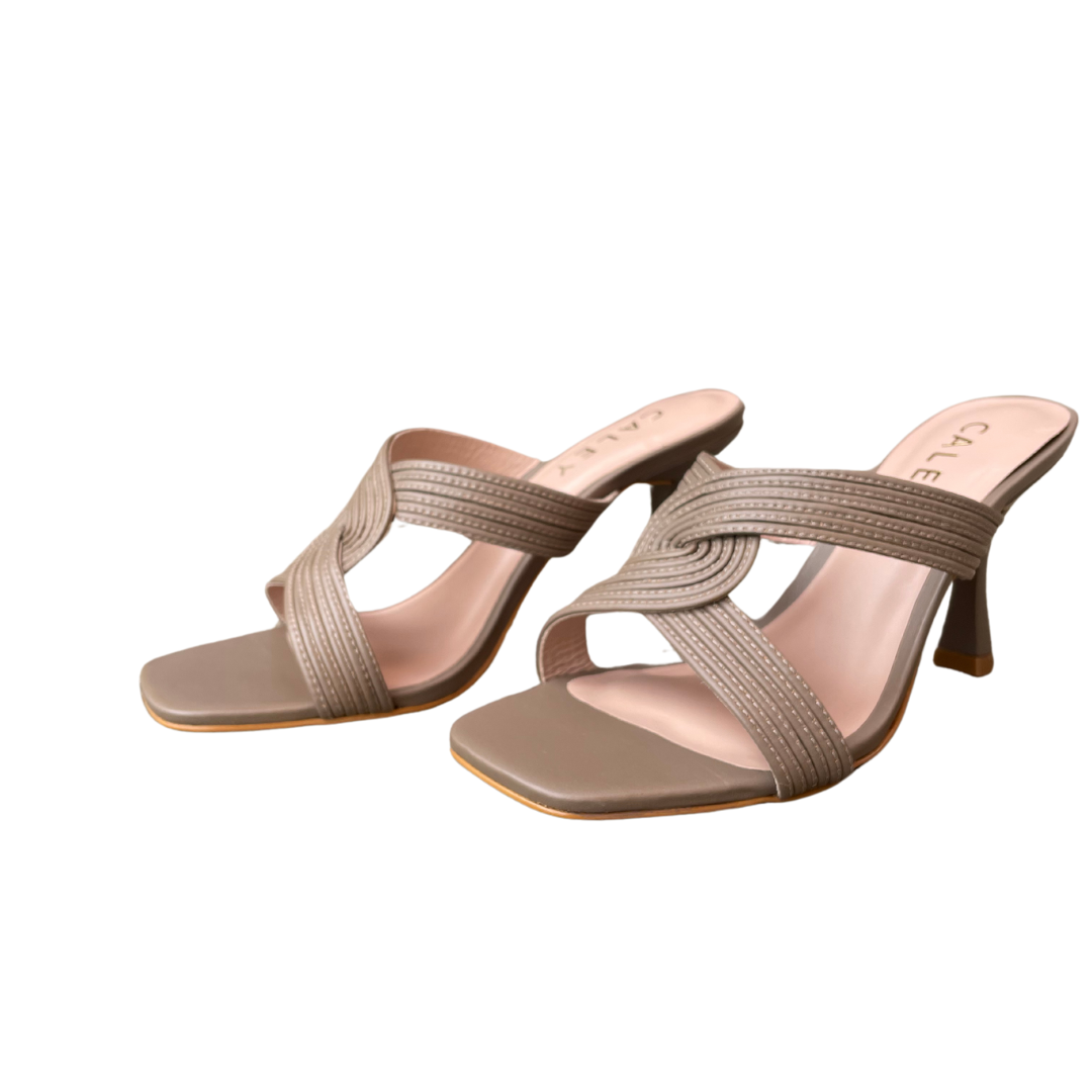 Sabrina Taupe Leather Mule