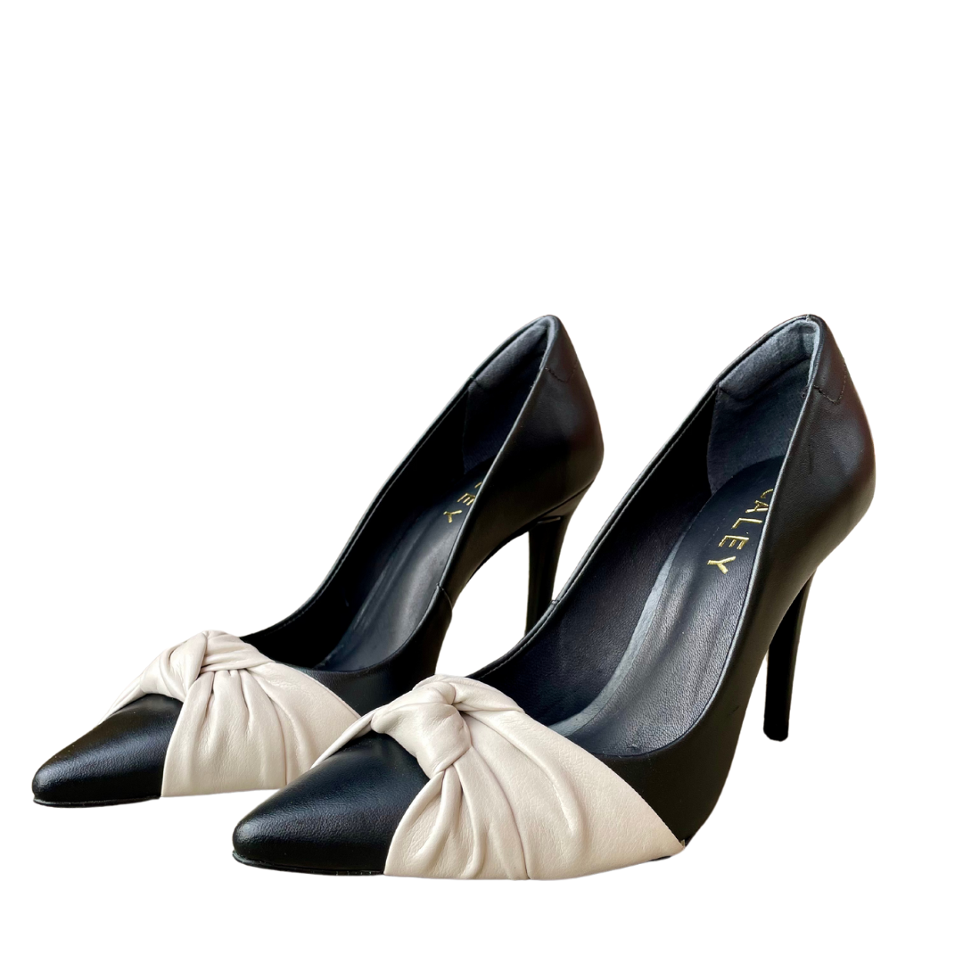 Pina Two-tone Black & White Leather Pump