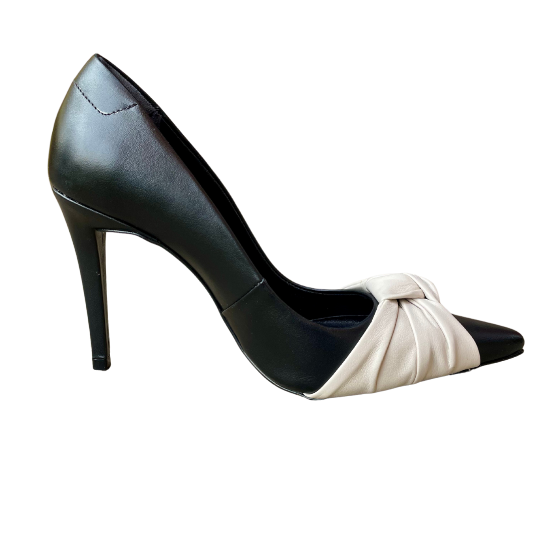 Pina Two-tone Black & White Leather Pump